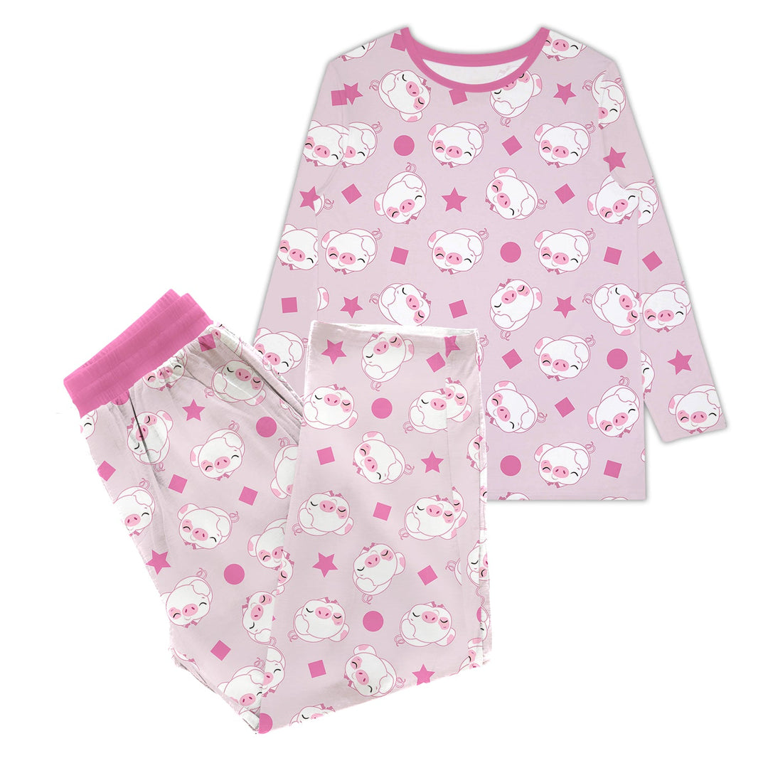 Pink Pigs Women Pajama Set