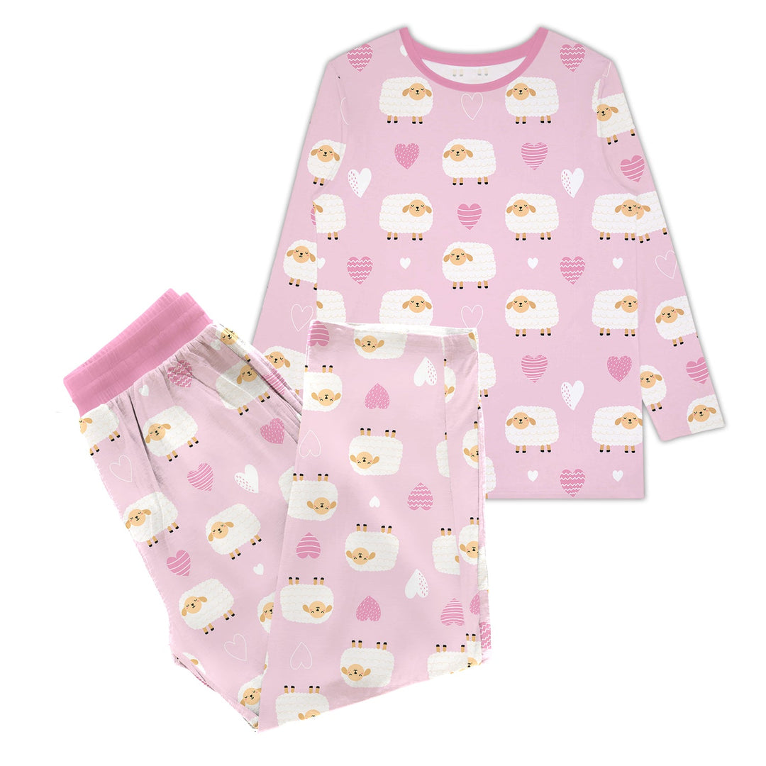 Pink Sheeps Women Pajama Set