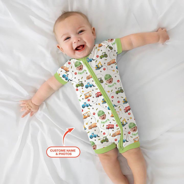 Custom Photo Little Construction Heroes Shorty Zippy