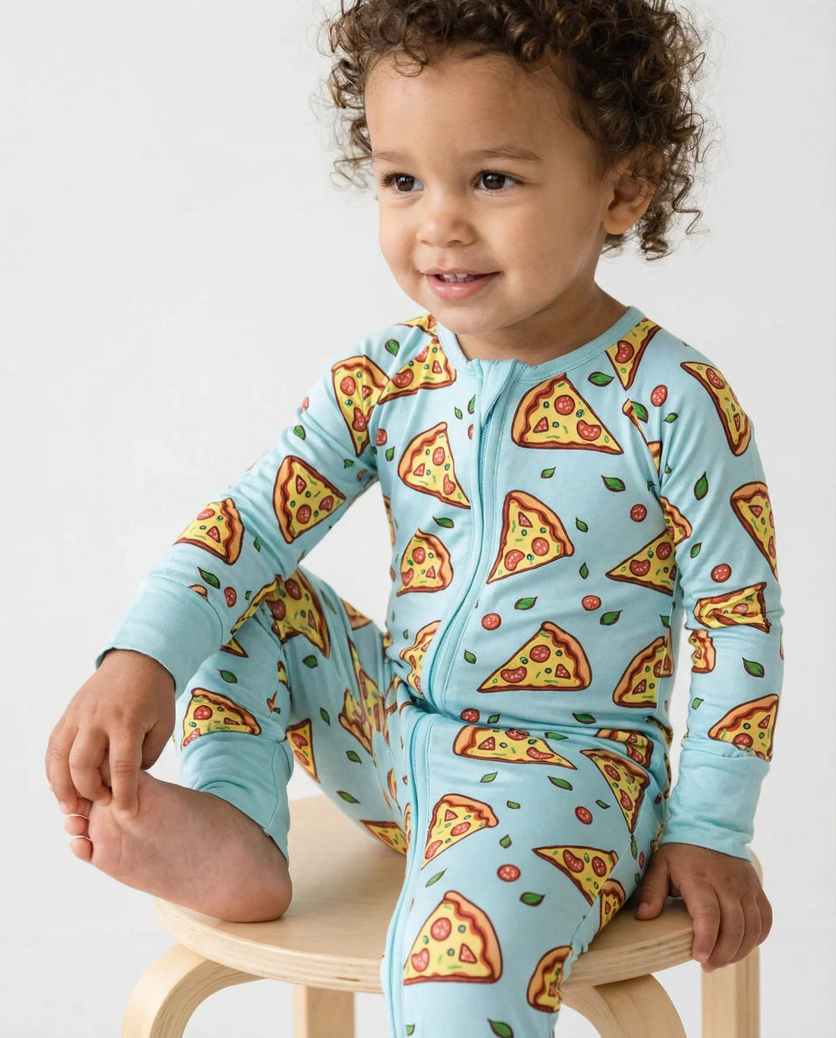 Pizza Doodle Bamboo Convertible Zippered Romper – Zumbamboo