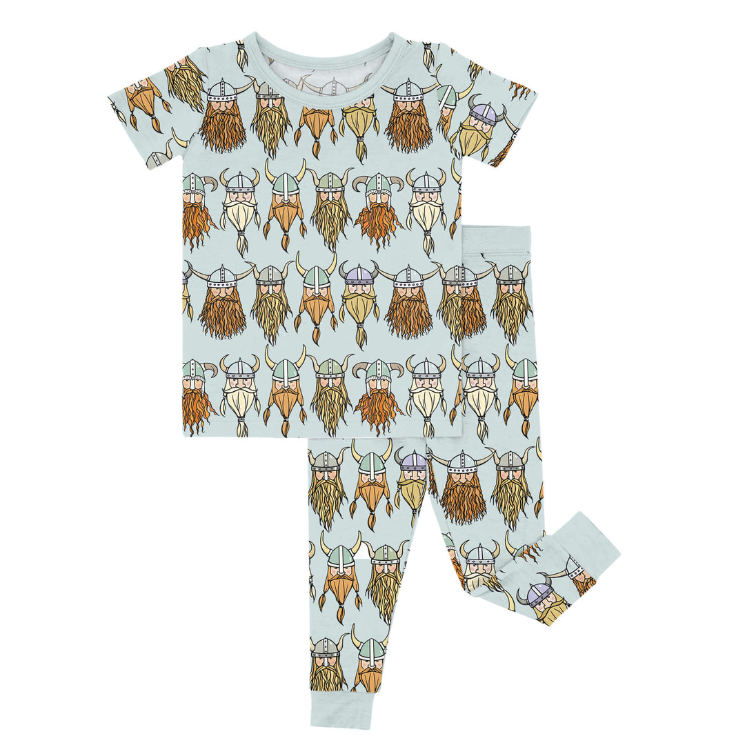 Zweiteiliges, kurzärmliges Viking-Pyjama-Set