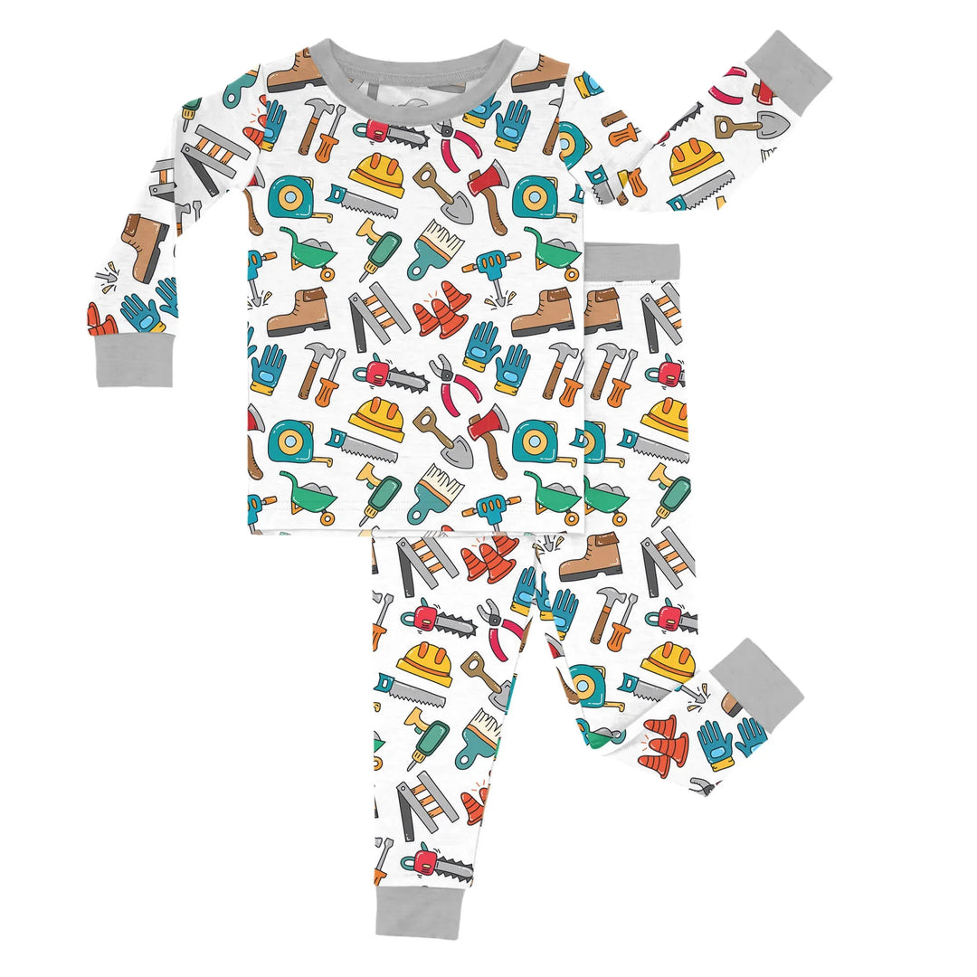 Construction Tools Two Piece Pajama Set , Construction Tools Two Piece Pajama Set - 12-18M