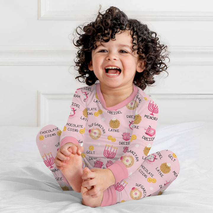 Family Hanukkah Matching Two Piece Long Sleeve Pajama Set
