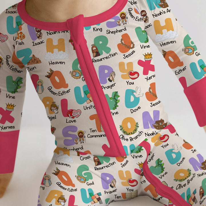 Biblical Alphabet Convertible Zippy , Biblical Alphabet Convertible Zippy - 0-3M / Teal