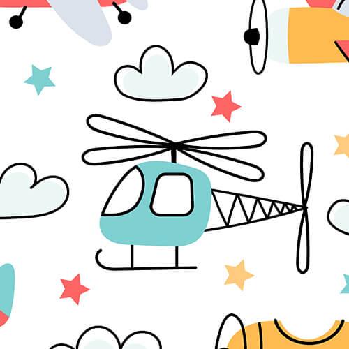 Airplanes and Helicopters Shorty Zippered Romper , Airplanes and Helicopters Shorty Zippered Romper - 0-3M