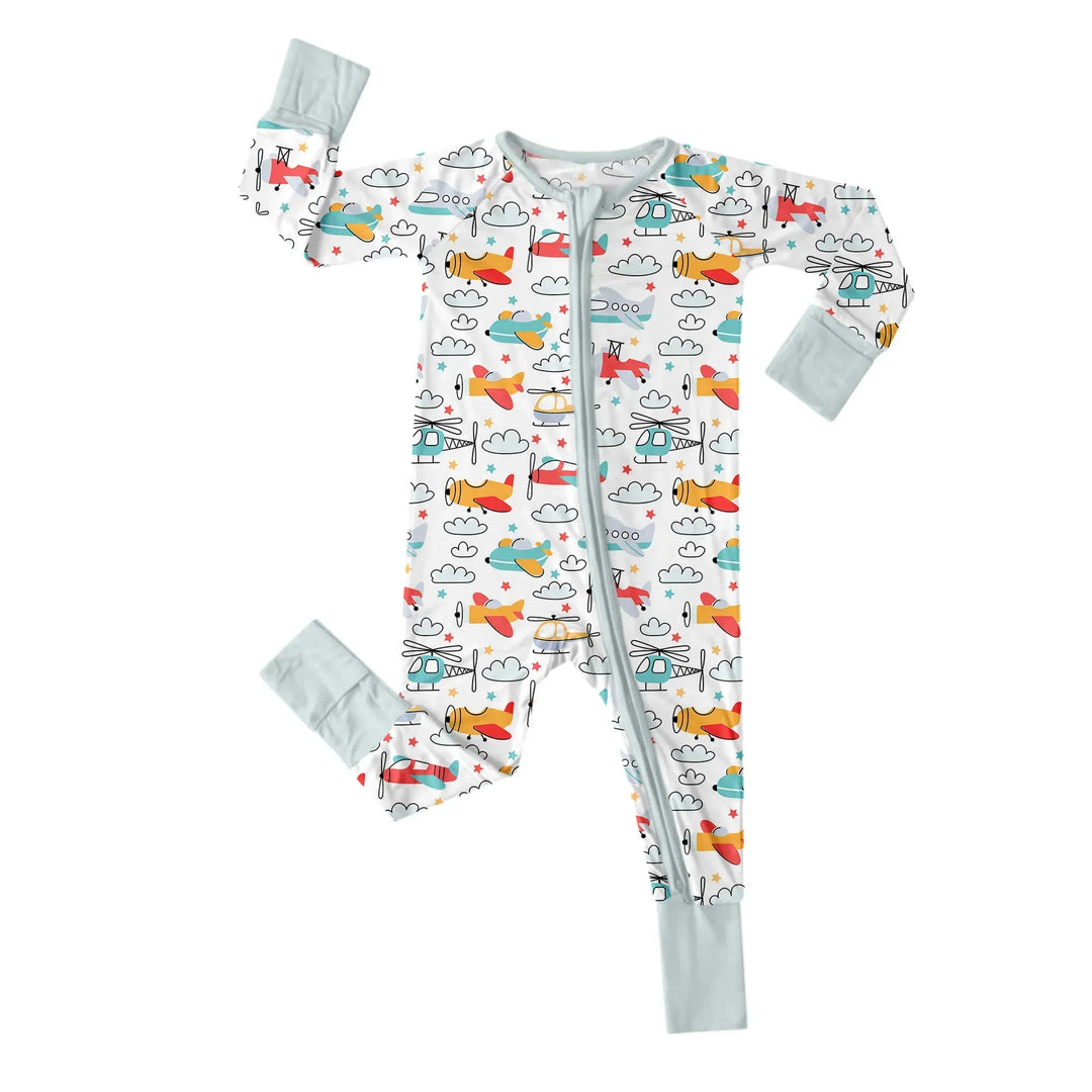Best-Selling Convertible Zippered Rompers for Boy , Best-Selling Convertible Zippered Rompers for Boy - Airplanes And Helicopters / Newborn