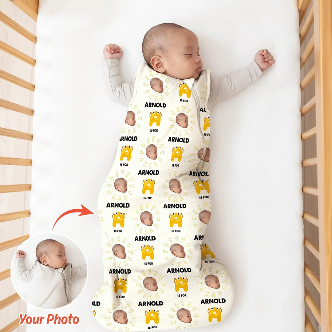 Alphabet Custom Name And Photo Sleep Bag 1.0 TOG - Zumbamboo