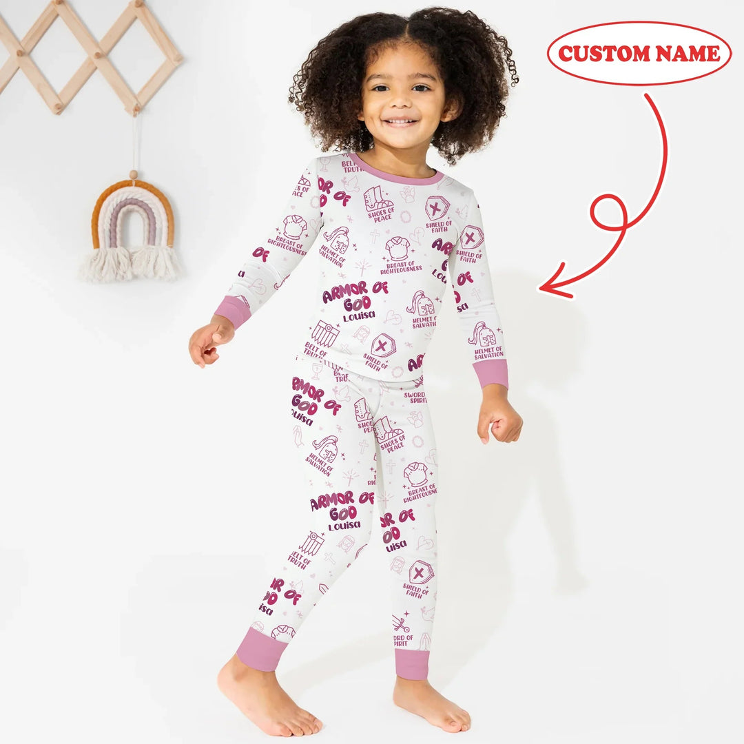 Armor of God Two Piece Long Sleeve Pajama Set - Zumbamboo