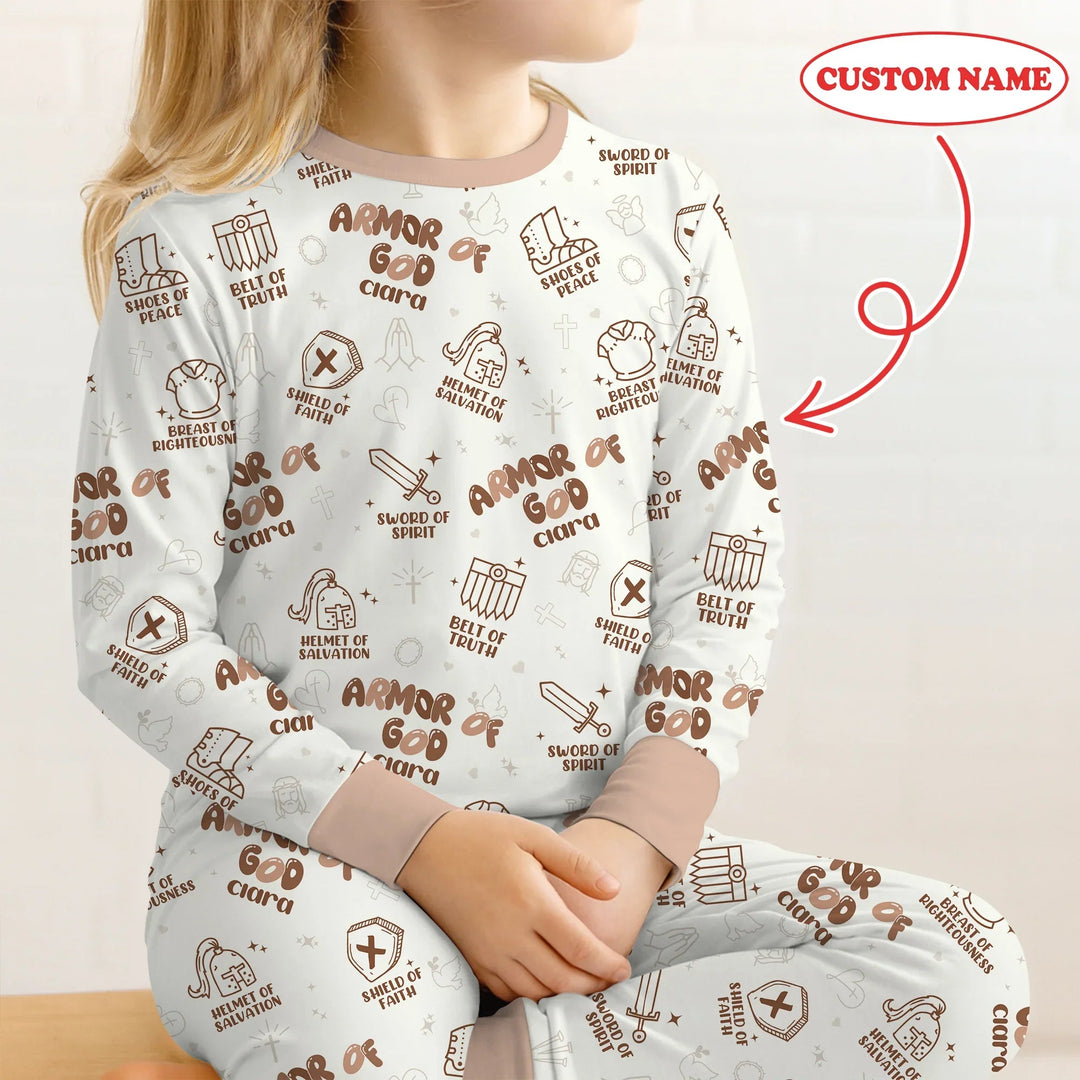 Armor of God Two Piece Long Sleeve Pajama Set - Zumbamboo