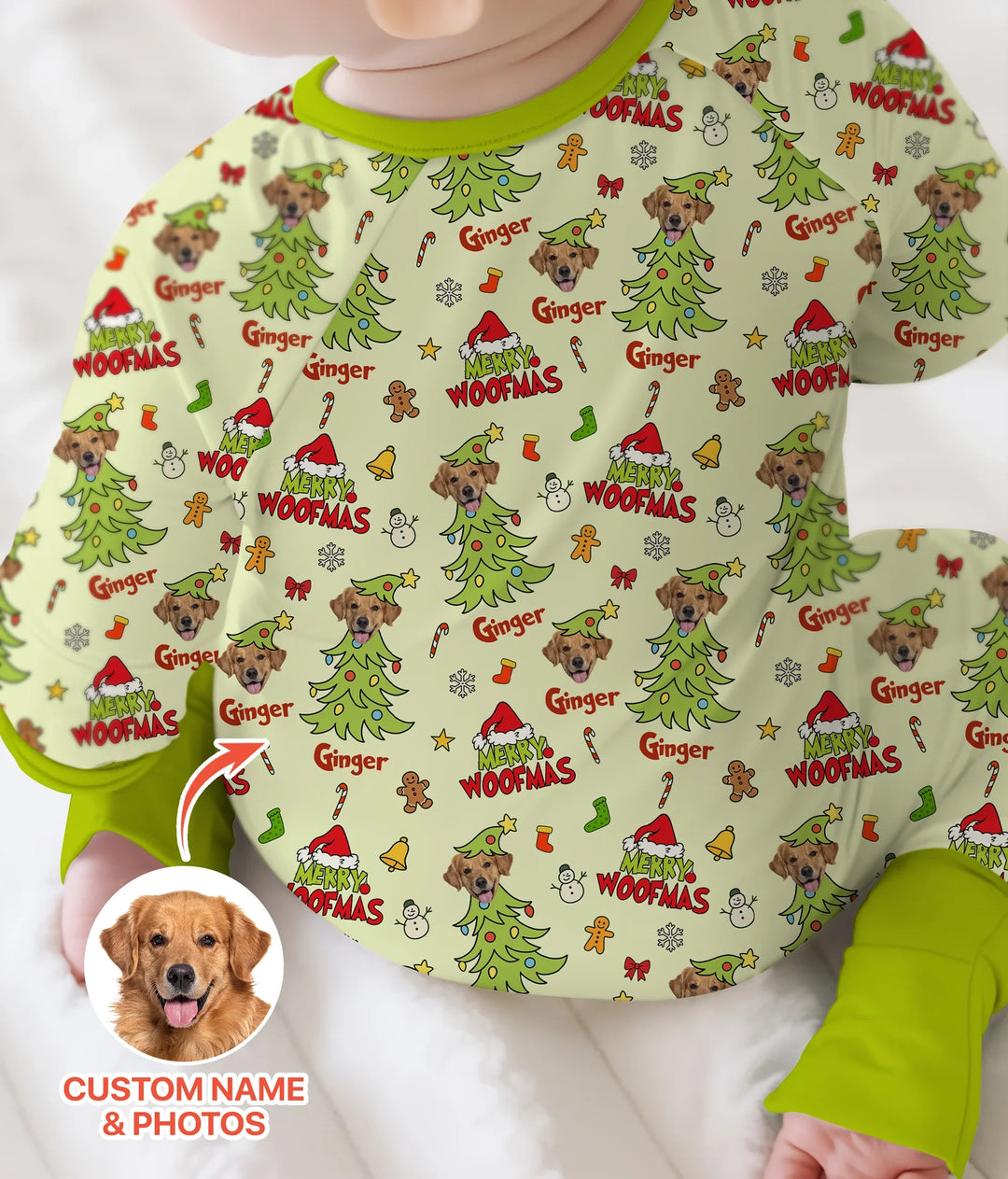 Gerippte Babykleidung mit individuellem Foto - Weich & Skizzenhaft