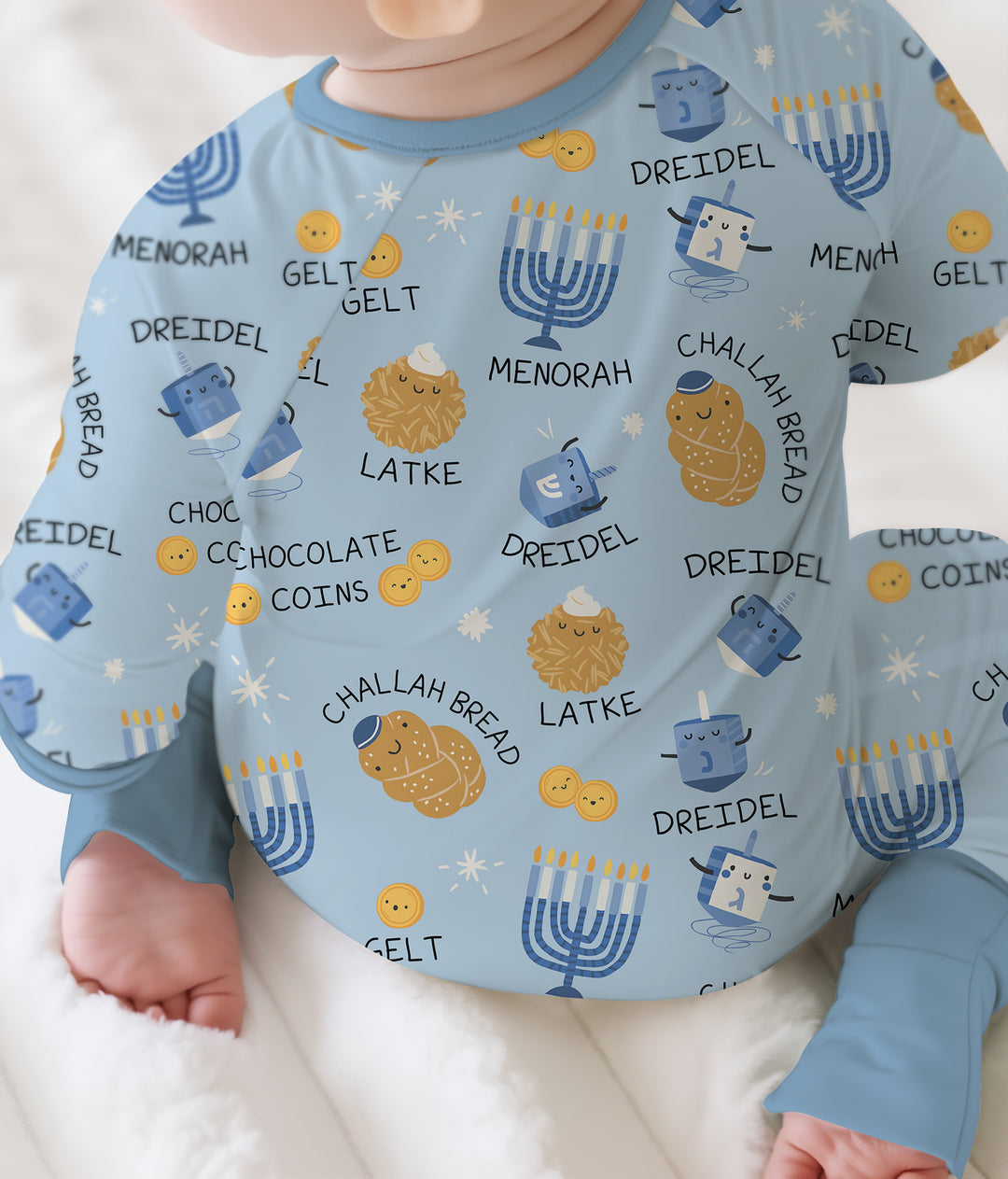 Family Hanukkah Matching Convertible Zippy