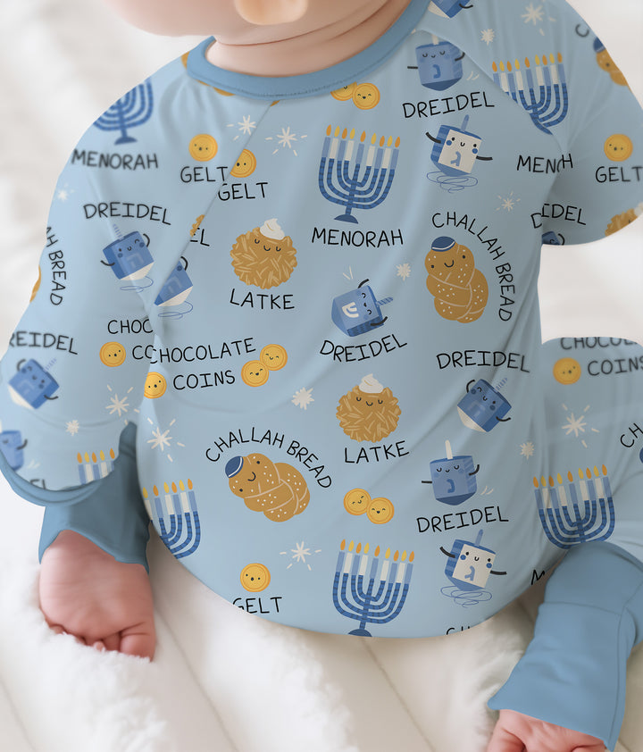 Family Hanukkah Matching Convertible Zippy