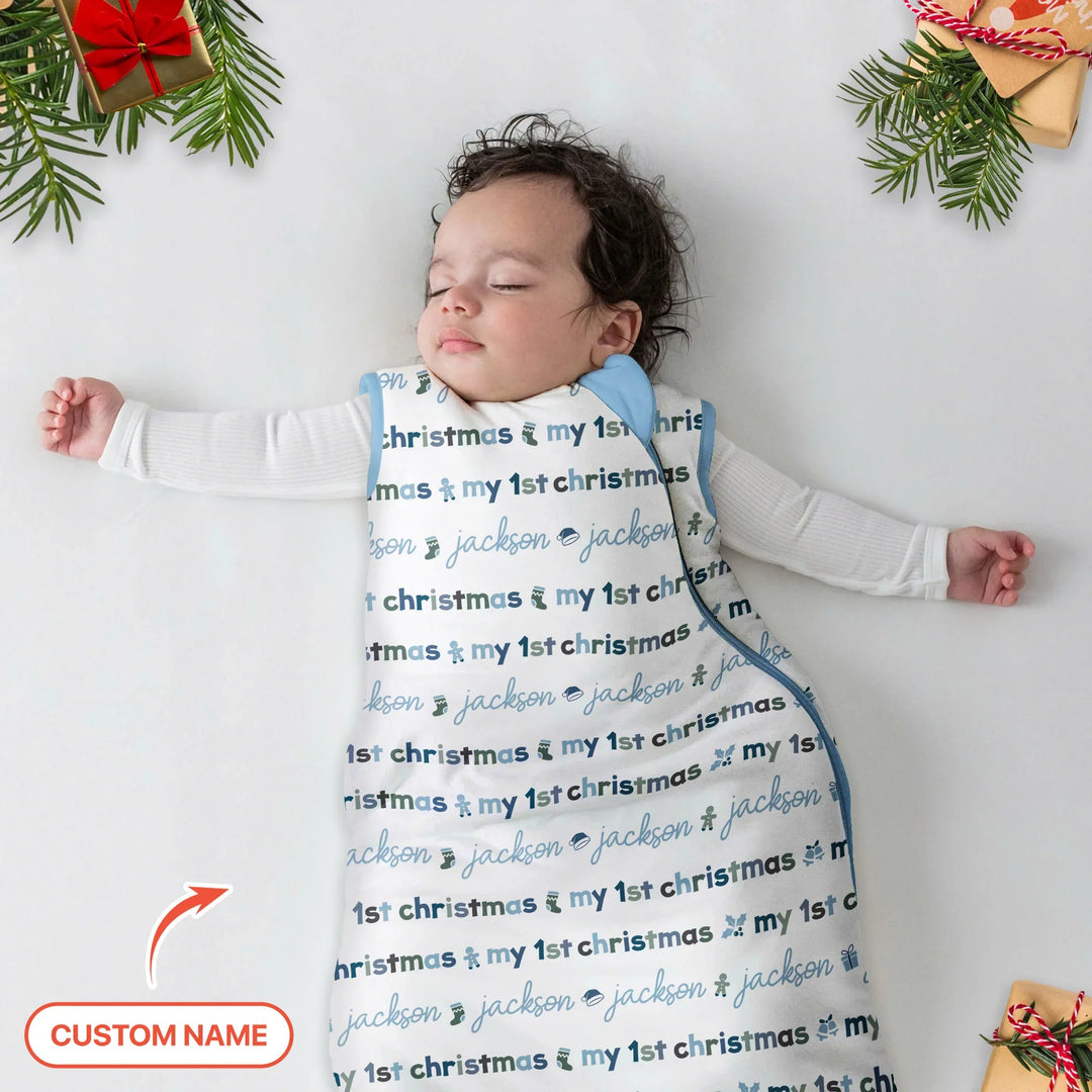 Custom Name My First Christmas Color Mood Sleep Bag