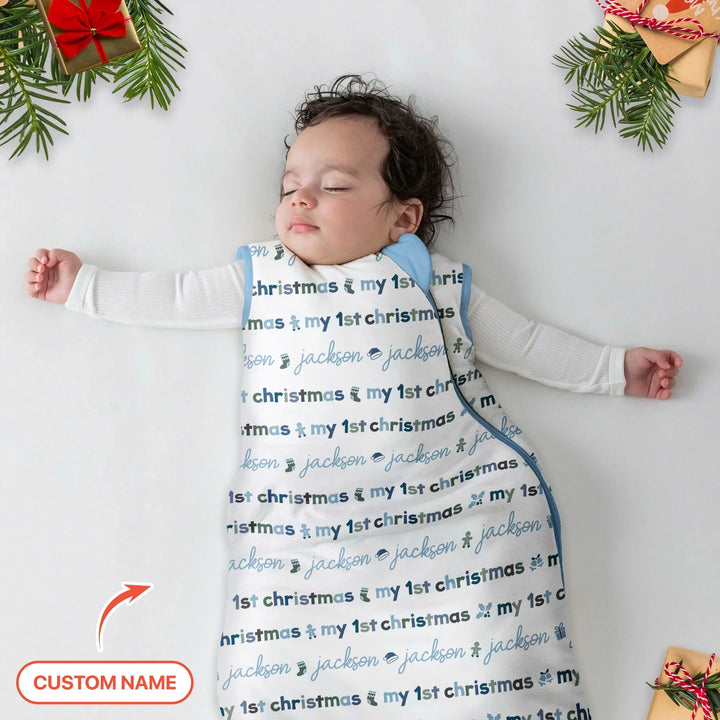 Custom Name My First Christmas Color Mood Sleep Bag