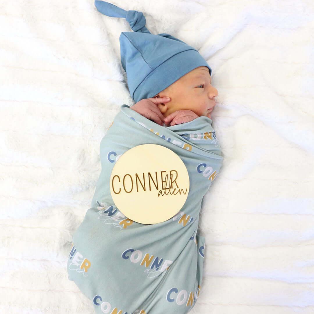 Baby Name Personalized Wood Announcement - Zumbamboo