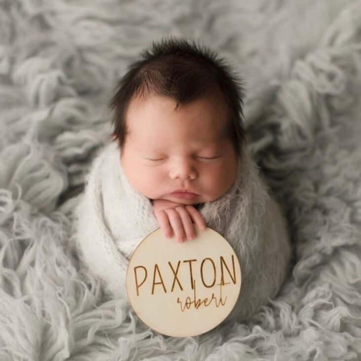 Baby Name Personalized Wood Announcement - Zumbamboo