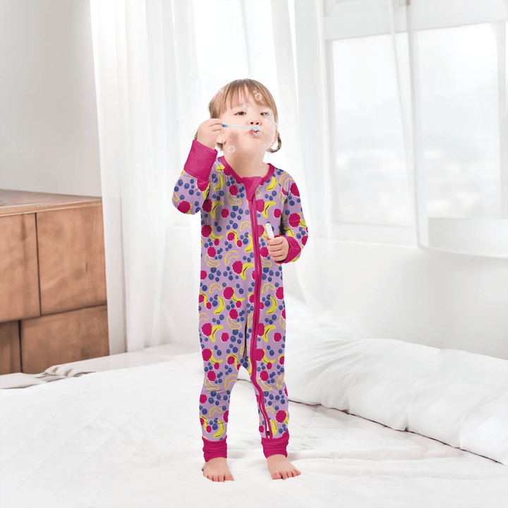 Banana Berry Convertible Zippered Romper - Zumbamboo