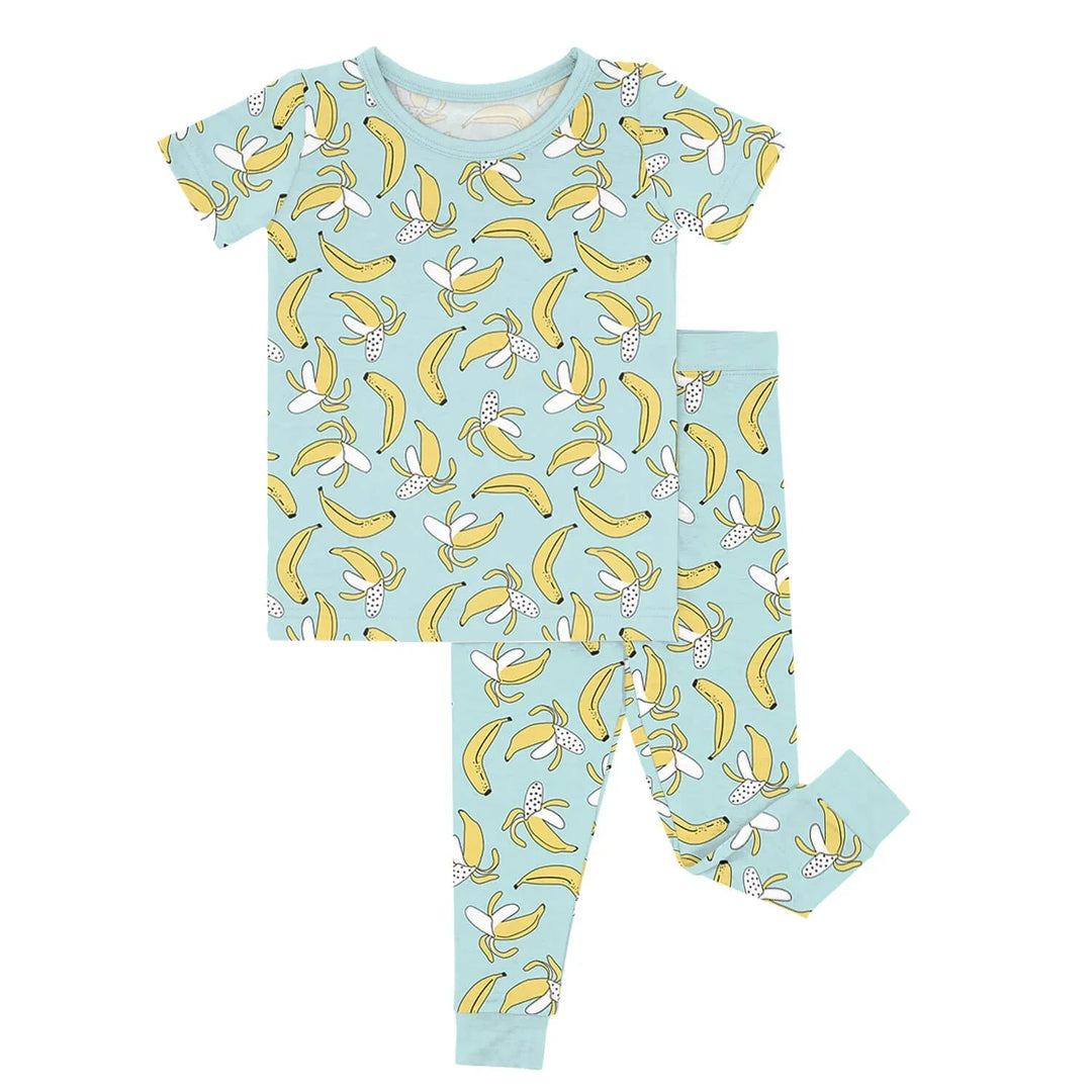 Bananas Two Piece Short Sleeve Pajama Set - Zumbamboo