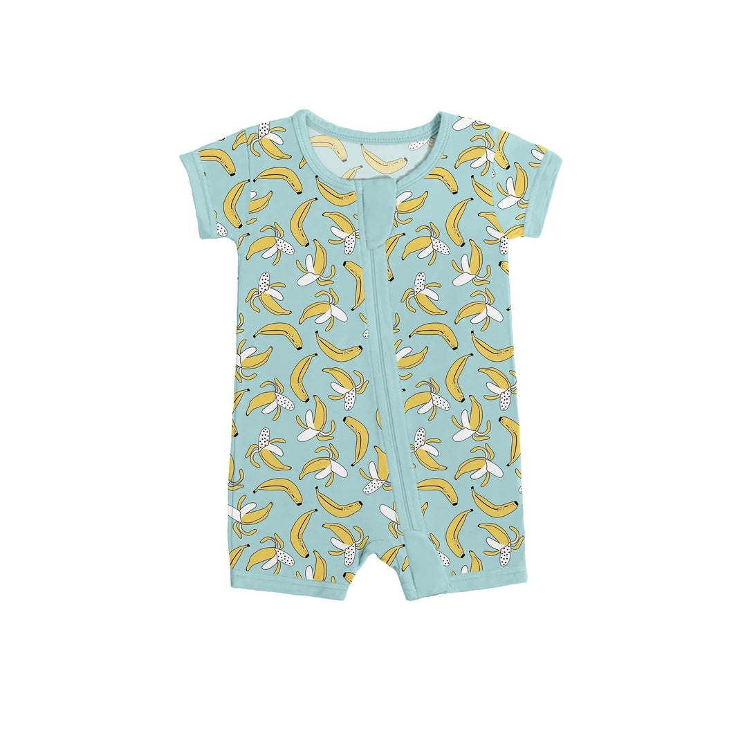 Bananas Shorty Zippered Romper , Bananas Shorty Zippered Romper - 0-3M