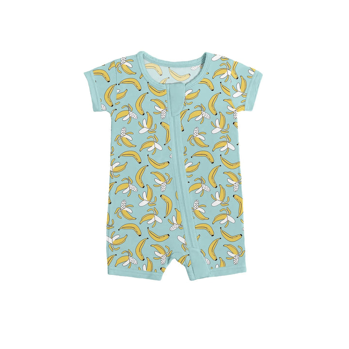 Bananas Shorty Zippered Romper , Bananas Shorty Zippered Romper - 0-3M