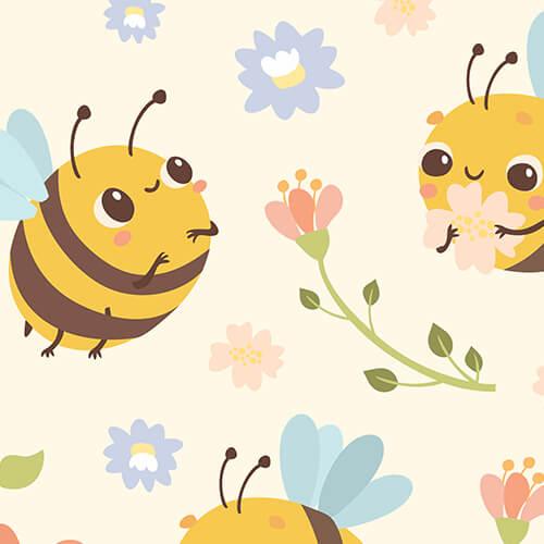 Bees and Flowers Shorty Zippered Romper , Bees and Flowers Shorty Zippered Romper - 0-3M