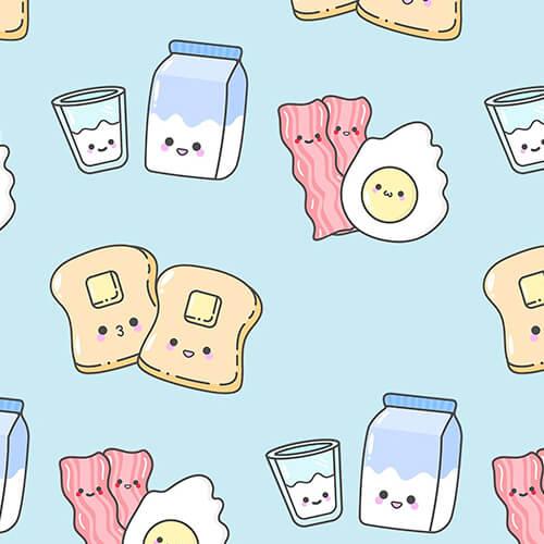 Blue Breakfast Buddies Zippered Footie Romper , Blue Breakfast Buddies Zippered Footie Romper - Newborn