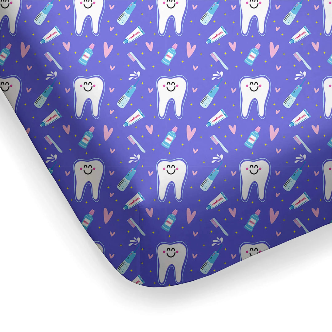 Brushing Teeth Fitted Crib Sheet