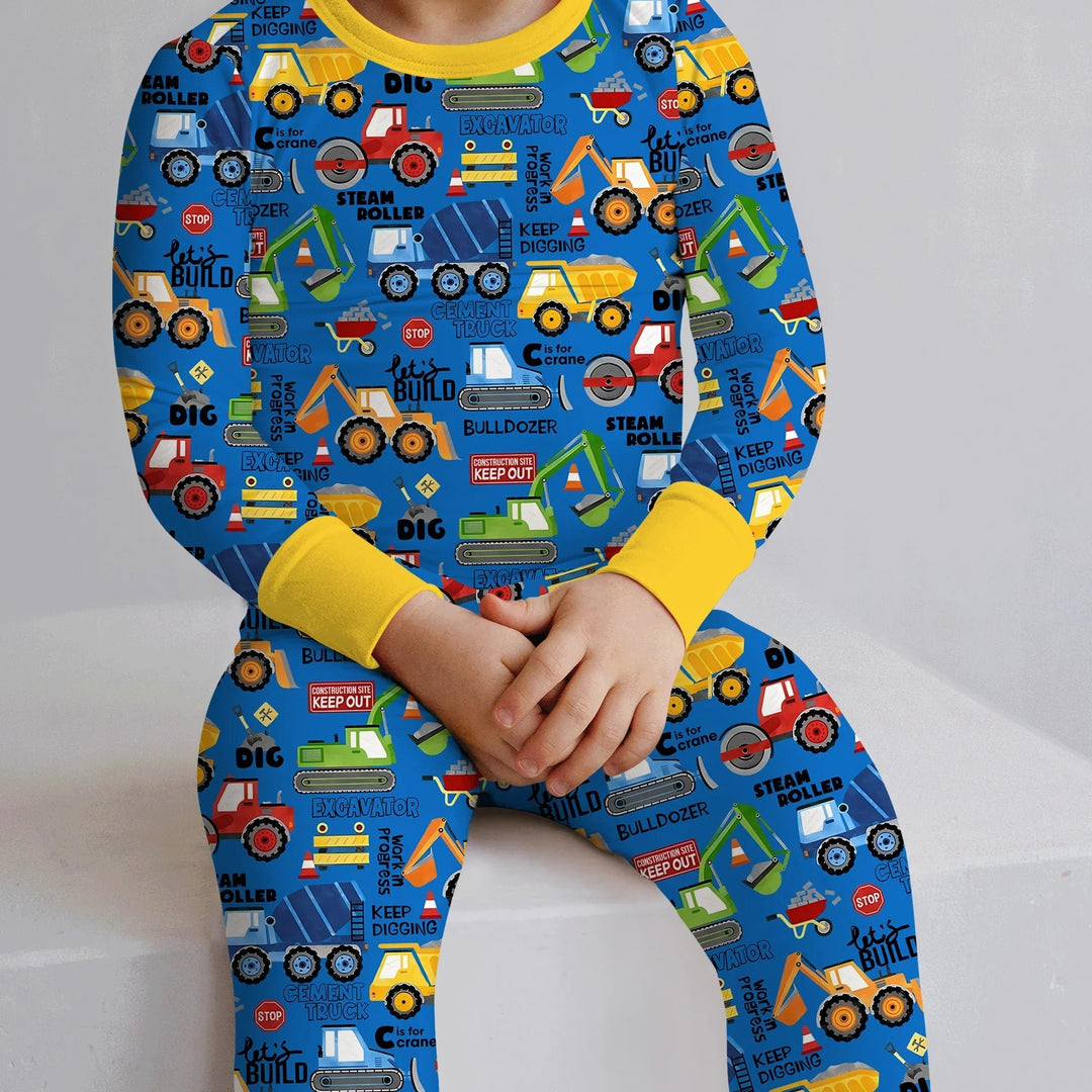 Build Your Own World Two Piece Long Sleeve Pajama Set - Zumbamboo