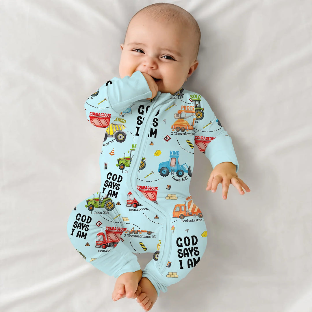 God Says I Am Boy Convertible Zippy , God Says I Am Boy Convertible Zippy - 0-3M / White