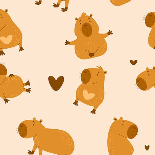 Capybaras Shorty Zippered Romper , Capybaras Shorty Zippered Romper - 0-3M