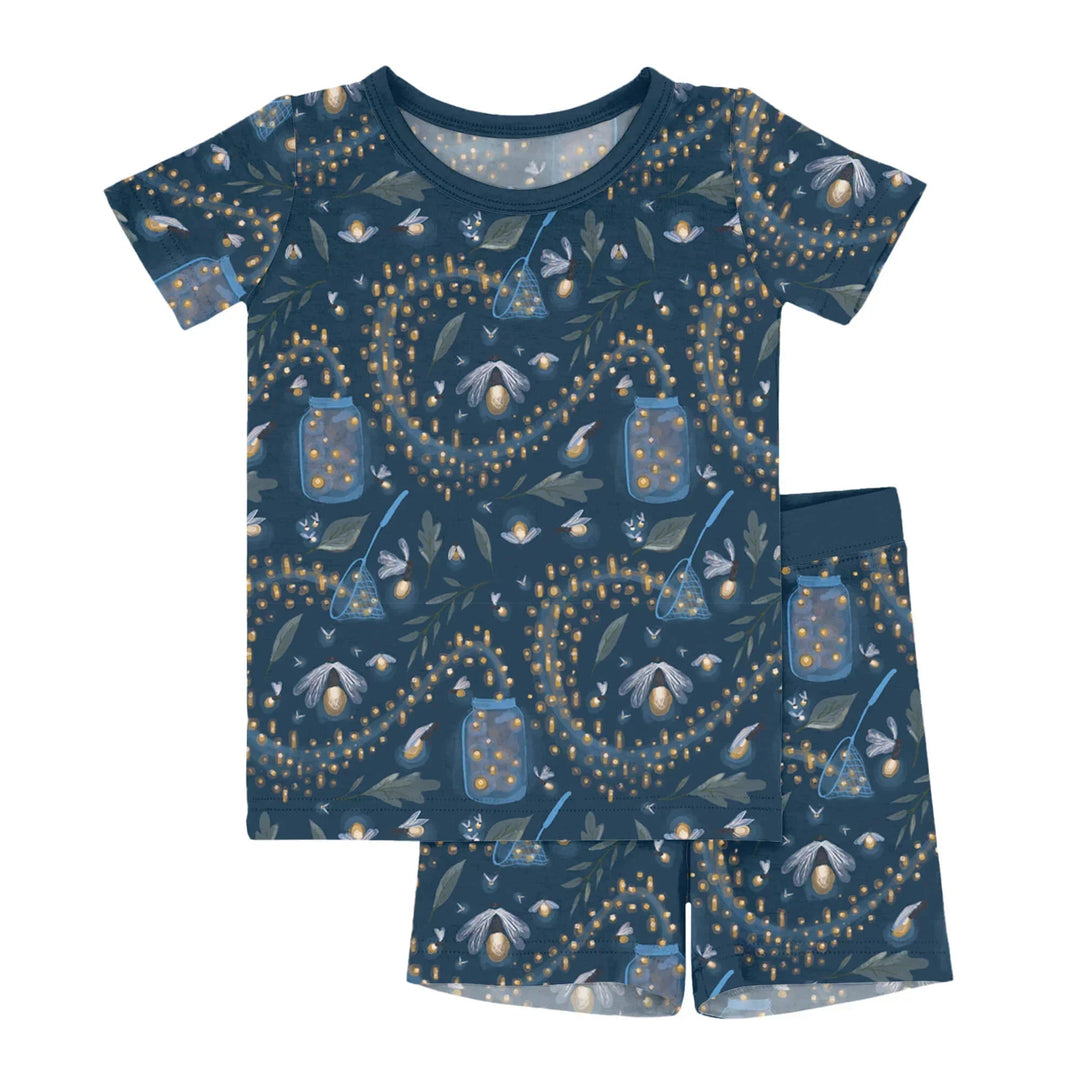 Catching Fireflies Two - Piece Short Sleeve Shorts Pajama Set - Zumbamboo