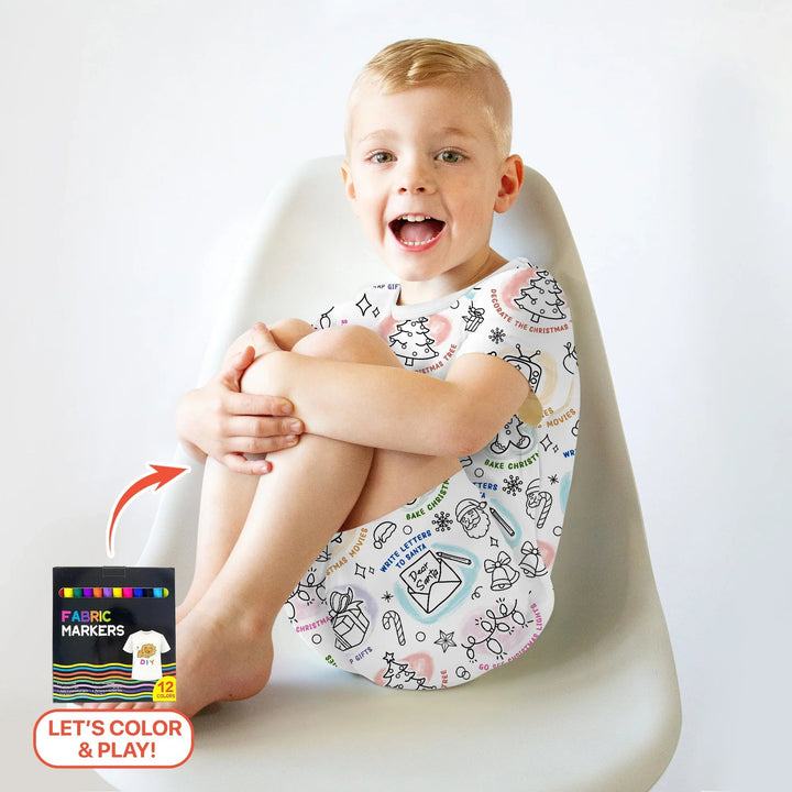 Christmas Activities Colorable Two Piece Short Sleeve Shorts Pajama Set - Zumbamboo