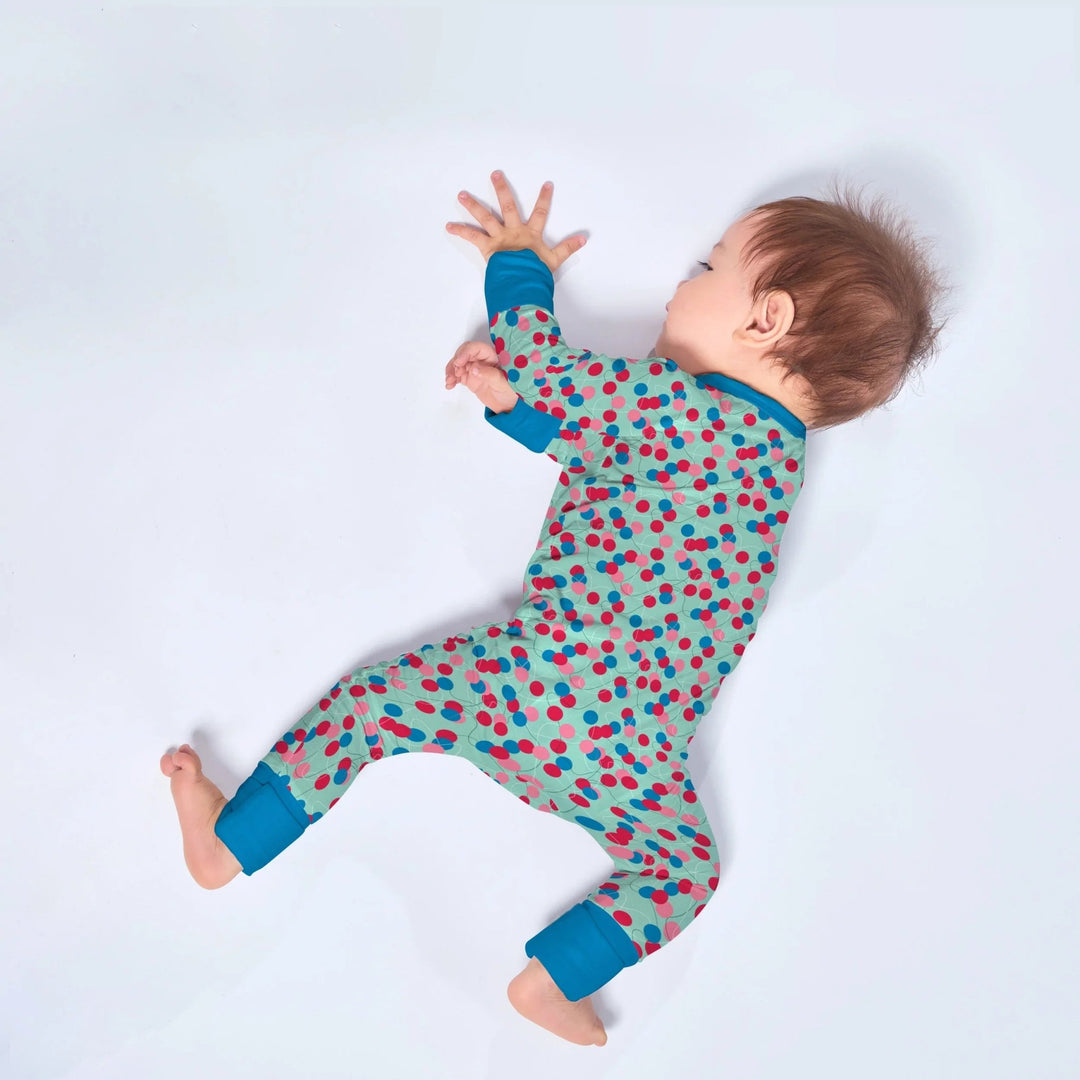 Christmas Ball Ornaments Convertible Zippered Romper - Zumbamboo