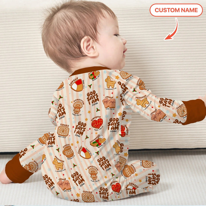 Christmas Mexican Cookies Custom Name For Boys Convertible Zippy - Zumbamboo