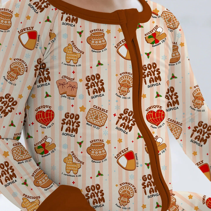 Christmas Mexican Cookies Custom Name For Girls Convertible Zippy - Zumbamboo