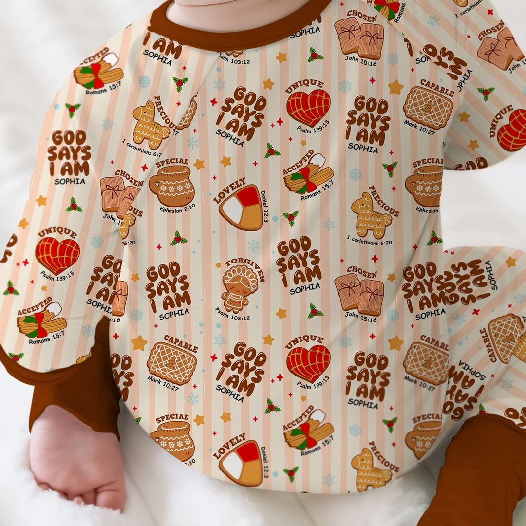 Christmas Mexican Cookies Custom Name For Girls Convertible Zippy - Zumbamboo