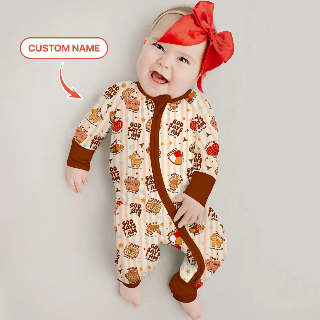 Christmas Mexican Cookies Custom Name For Girls Convertible Zippy - Zumbamboo