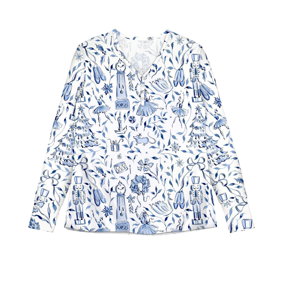 Christmas Nutcracker Toile Women Pajama Set - Zumbamboo