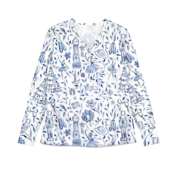 Christmas Nutcracker Toile Women Pajama Set - Zumbamboo