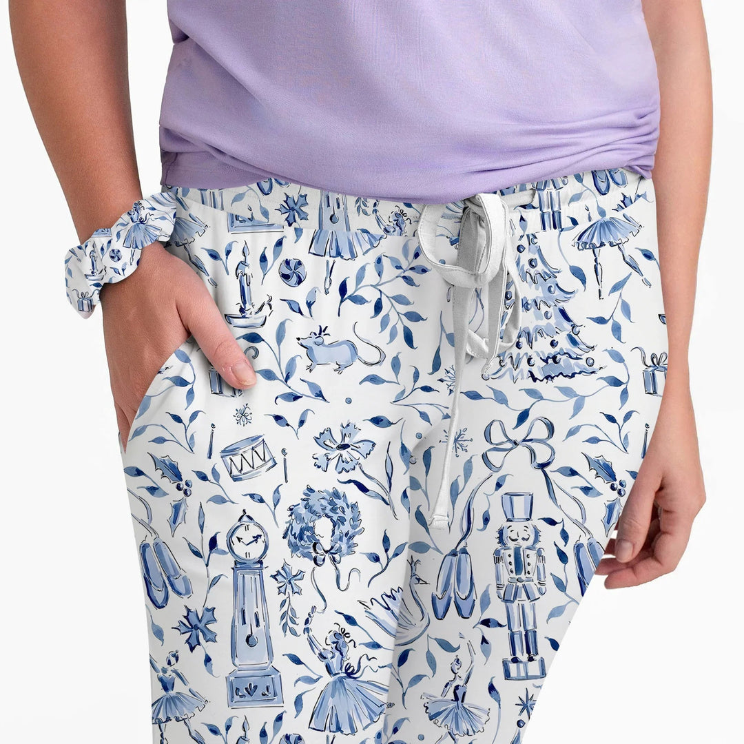 Christmas Nutcracker Toile Women Pajama Set - Zumbamboo