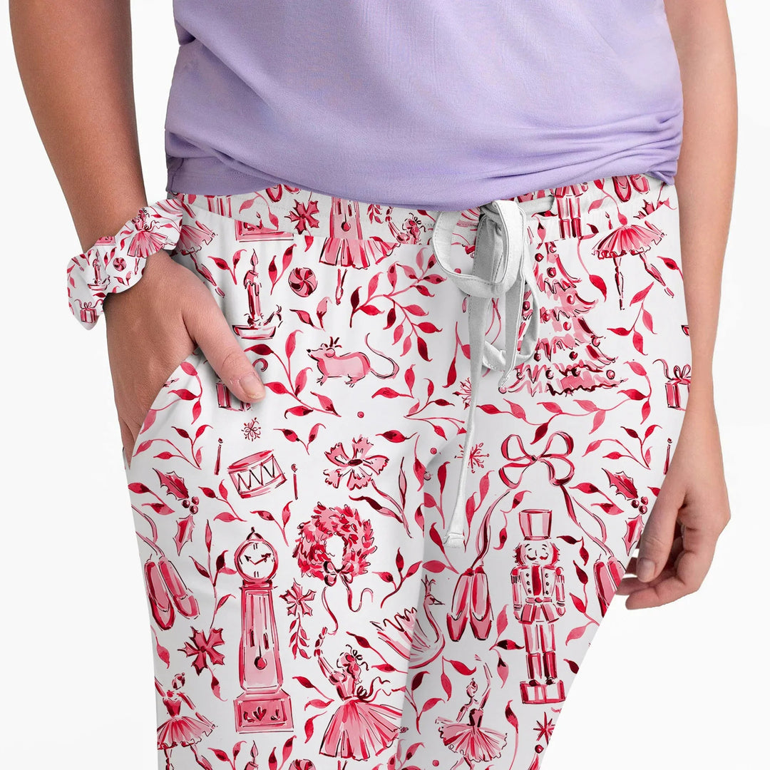 Christmas Nutcracker Toile Women Pajama Set - Zumbamboo