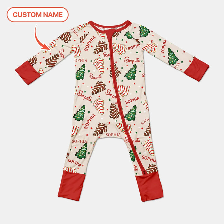 Christmas Tree Cake Custom Name Convertible Zippy - Zumbamboo