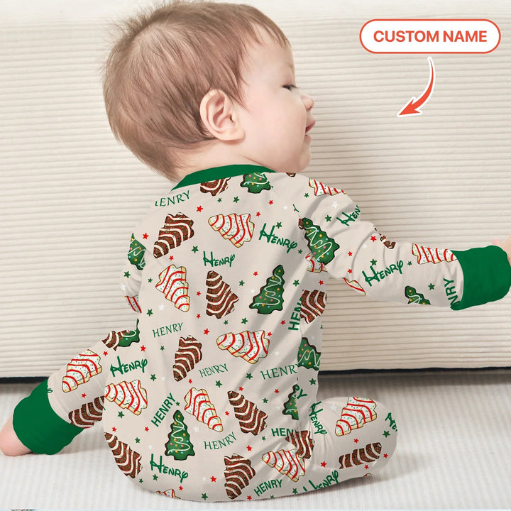 Christmas Tree Cake Custom Name Convertible Zippy - Zumbamboo