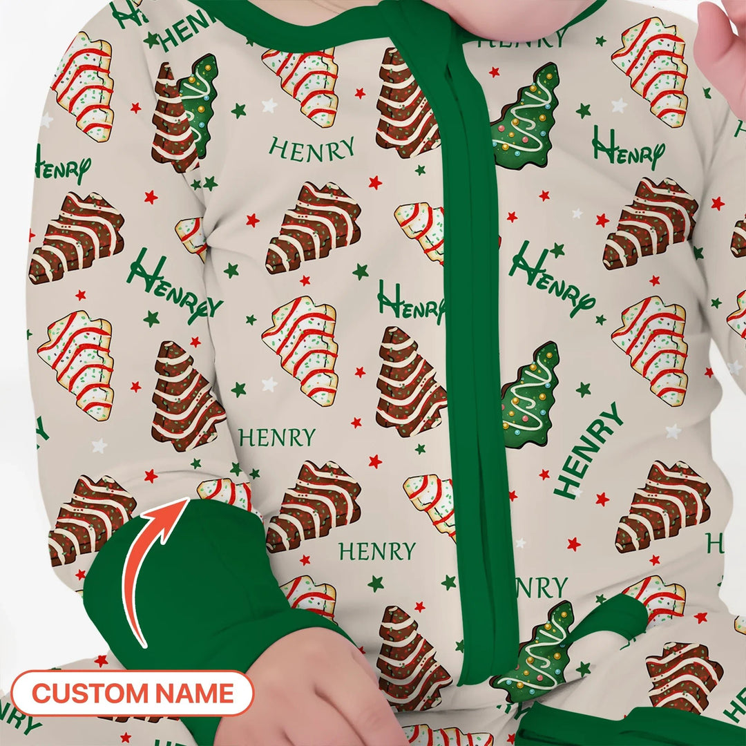 Christmas Tree Cake Custom Name Convertible Zippy - Zumbamboo
