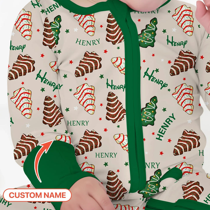 Christmas Tree Cake Custom Name Convertible Zippy - Zumbamboo
