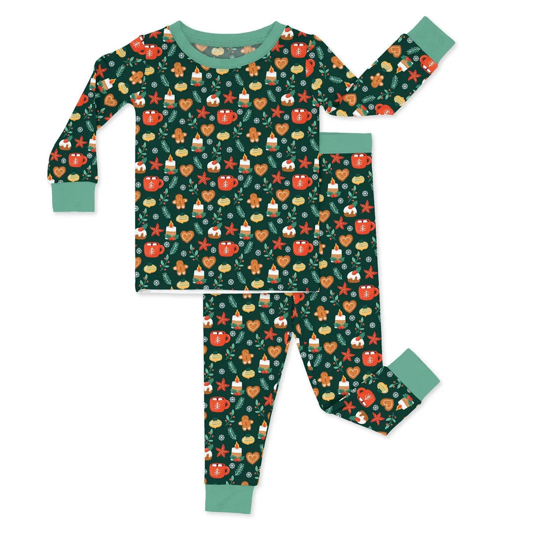 Zweiteiliges Pyjama-Set mit Weihnachtskerze