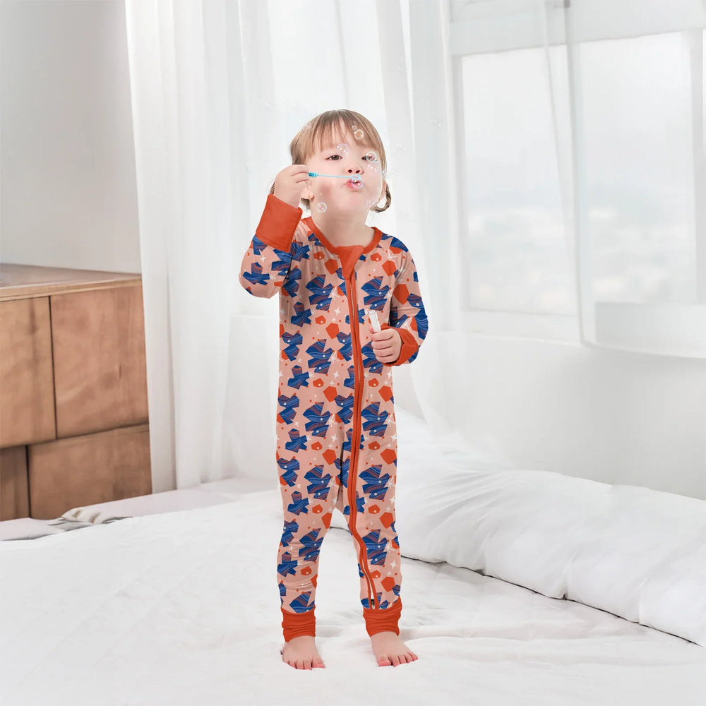 Christmas Happy Tree Convertible Zippered Romper , Christmas Happy Tree Convertible Zippered Romper - Newborn