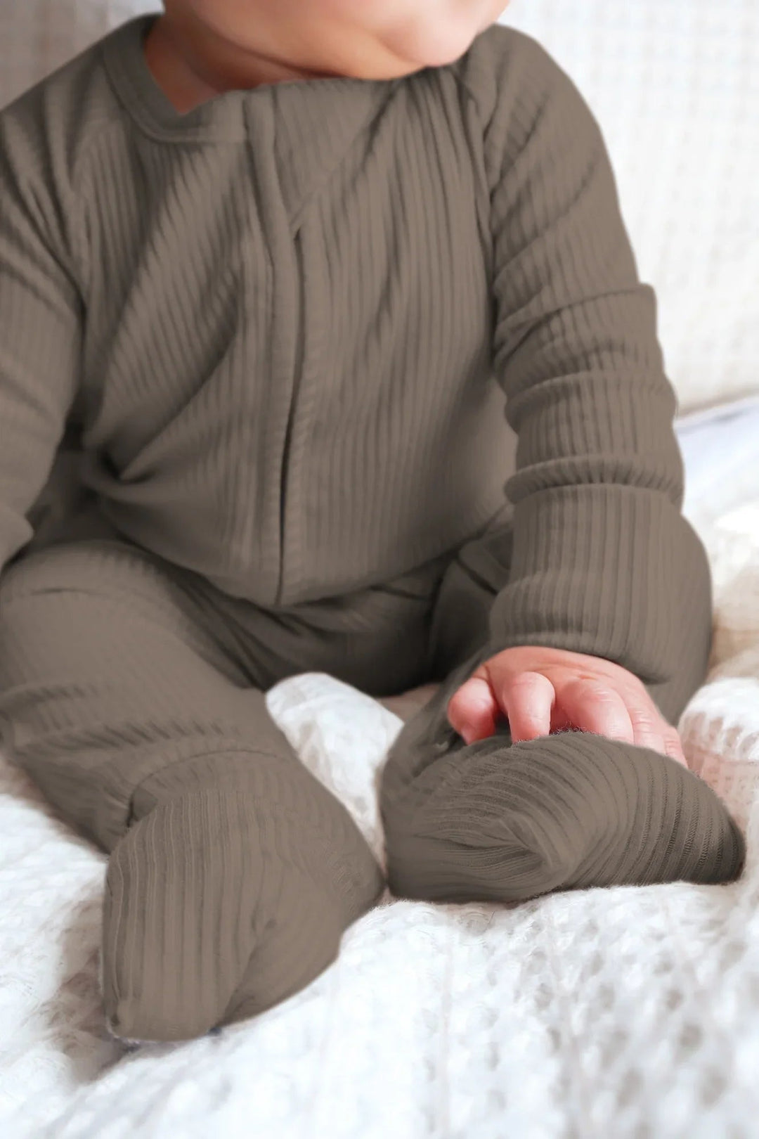 Cocoa Ribbed Convertible Zippy - Zumbamboo