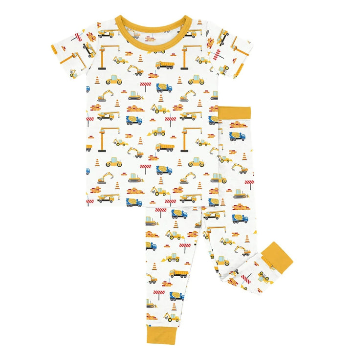 Construction Two Piece Short Sleeve Pajama Set - Zumbamboo