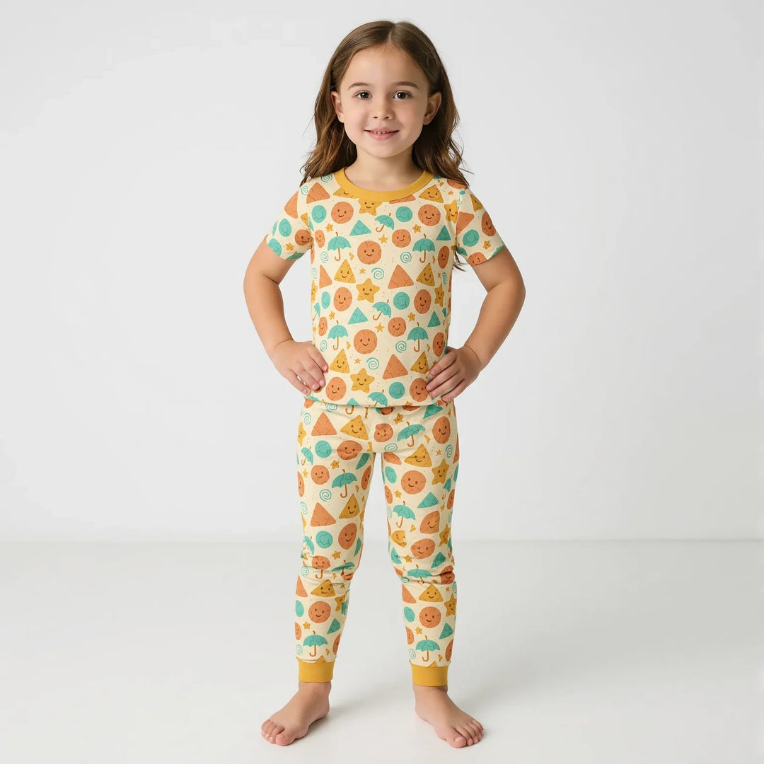 Cracked Candy Two Piece Short Sleeve Pajama Set - Zumbamboo